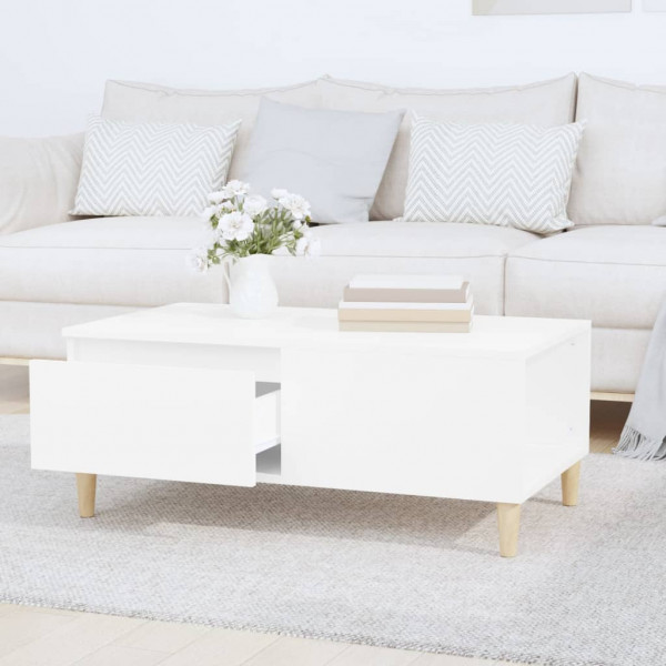 Mesa de centro madera contrachapada blanco 90x50x36.5 cm M 3