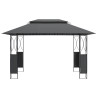 Gazebo com telhado 400x300x270 cm aço antracite 3