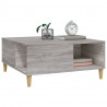 Mesa de centro madera contrachapada gris Sonoma 80x80x36.5 cm 4