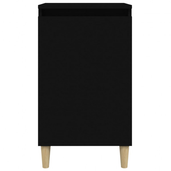 Mesitas de noche 2 uds madera contrachapada negro 40x35x70 cm M 5