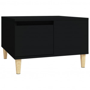 Mesa de centro madera contrachapada negro 55x55x36.5 cm H