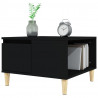 Mesa de centro madera contrachapada negro 55x55x36.5 cm 4