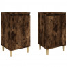 Mesitas noche 2 uds madera contrachapada roble humo 40x35x70 cm 2