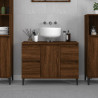 Armario de lavabo madera contrachapada roble marrón 80x33x60 cm 1