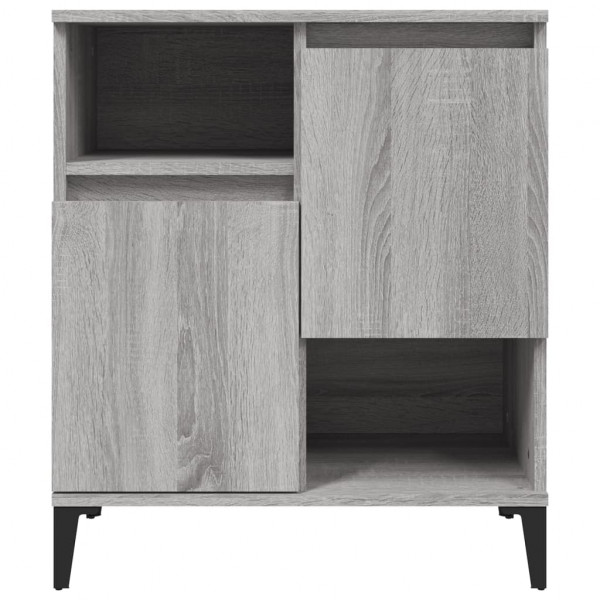 Aparadores 2 uds madera contrachapada gris Sonoma 60x35x70 cm M 5