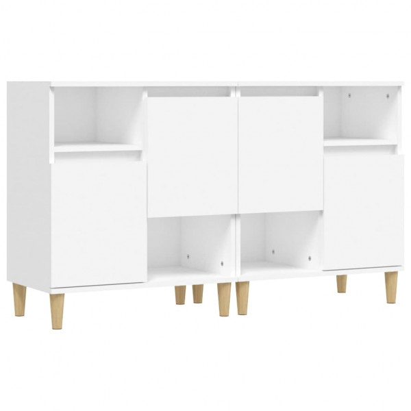 Aparadores 2 uds madera contrachapada blanco 60x35x70 cm M 2