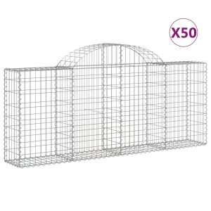 Cestos gabião arqueados 50pcs 200x30x80/100cm ferro galvanizado H