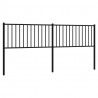 Cabeceira de cama 193 cm metal preto 2