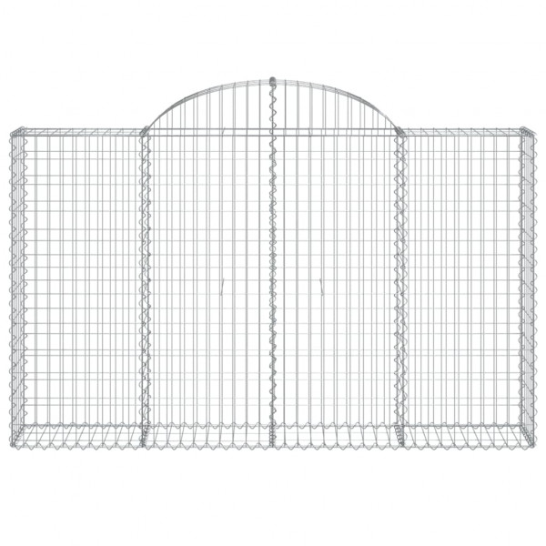 Cestas gaviones 18 uds forma de arco hierro 200x30x120/140 cm M 4