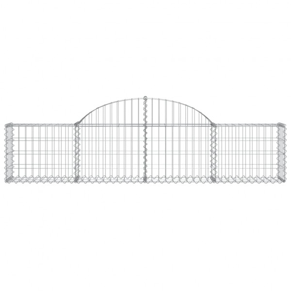 Cestos gabião arqueados 10pcs 200x30x40/60 cm ferro galvanizado M 4