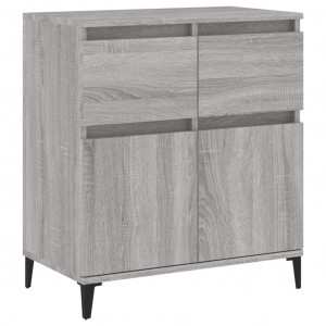 Aparador de madera contrachapada gris Sonoma 60x35x70 cm H
