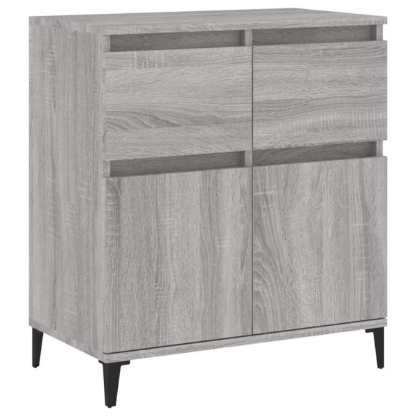 Aparador de madera contrachapada gris Sonoma 60x35x70 cm M 2