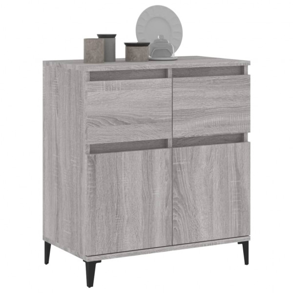 Aparador de madera contrachapada gris Sonoma 60x35x70 cm M 4