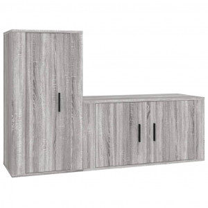 Set de muebles para TV 2 pzas madera contrachapada gris Sonoma H