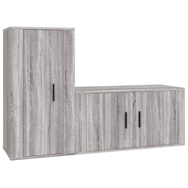 Set de muebles para TV 2 pzas madera contrachapada gris Sonoma M 2