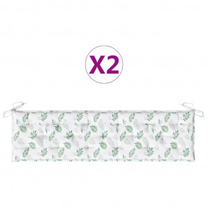 Almofadões p/ bancos de jardim 2pcs tecido oxford padrão folhas H