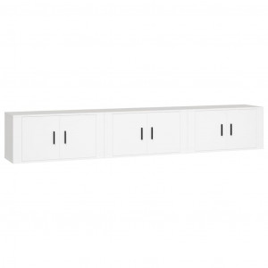 Muebles para TV de pared 3 uds blanco 80x34.5x40 cm H