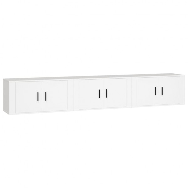 Muebles para TV de pared 3 uds blanco 80x34.5x40 cm M 2