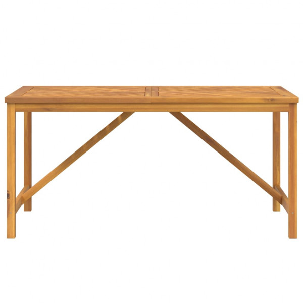 Mesa de comedor de jardín madera maciza de acacia 150x90x74 cm M 3