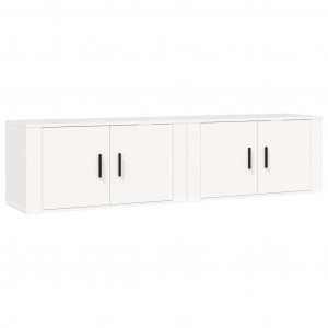 Móveis de TV de parede 2 pcs 80x34.5x40 cm branco H