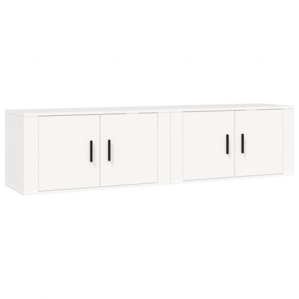 Muebles para TV de pared 2 uds blanco 80x34.5x40 cm M 2