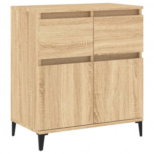 Aparador de madera contrachapada roble Sonoma 60x35x70 cm H