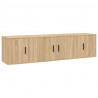 Set de muebles para TV 3 pzas madera contrachapada roble sonoma 2