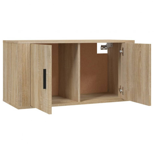 Set de muebles para TV 3 pzas madera contrachapada roble sonoma M 5