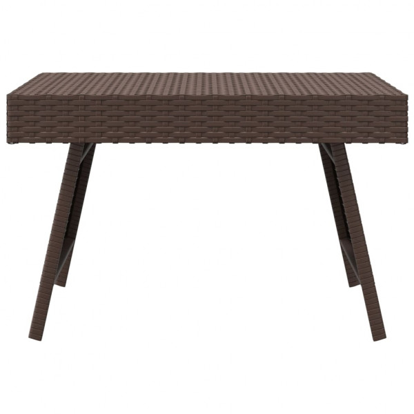 Mesa auxiliar plegable ratán sintético marrón 60x40x38 cm M 3