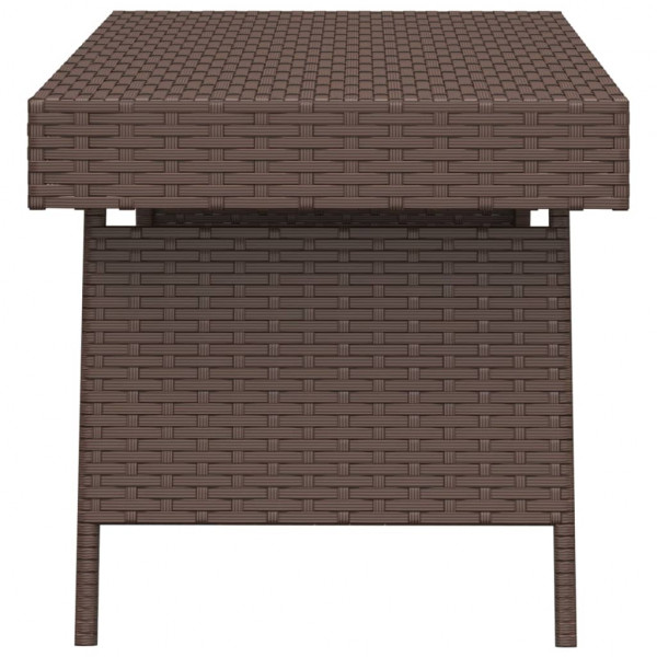 Mesa auxiliar plegable ratán sintético marrón 60x40x38 cm M 4