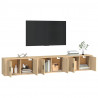 Muebles para TV de pared 3 uds roble Sonoma 80x34.5x40 cm 3