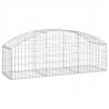 Cesta de gaviones forma arco hierro galvanizado 150x50x40/60 cm 2