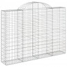 Cestos gabião arqueados 9pcs 200x30x140/160cm ferro galvanizado 3