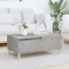Mesa de centro madera contrachapada gris hormigón 90x50x36.5 cm 1