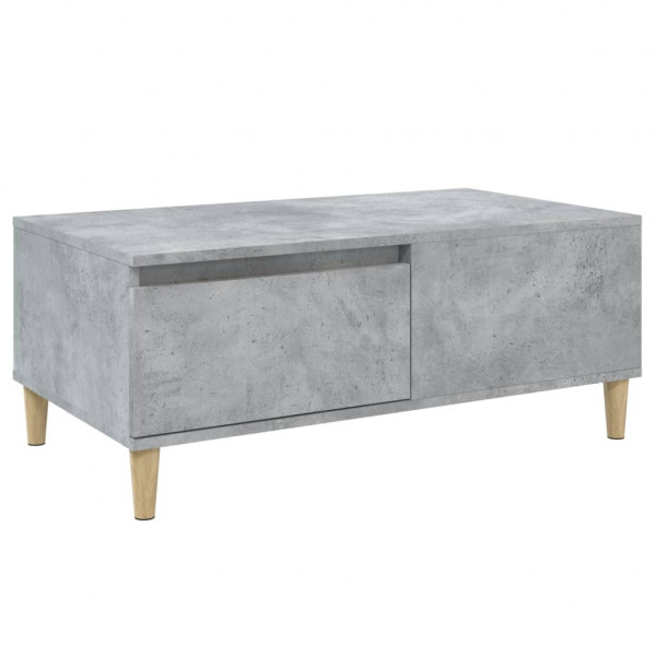 Mesa de centro madera contrachapada gris hormigón 90x50x36.5 cm M 2