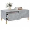 Mesa de centro madera contrachapada gris hormigón 90x50x36.5 cm 5