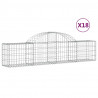 Cestos gabião arqueados 18pcs 200x30x40/60 cm ferro galvanizado 2