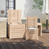 Set de cajas de jardín 3 piezas madera maciza de pino 3