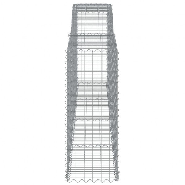 Cestos gabião arqueados 15 pcs 400x50x120/140 ferro galvanizado M 5