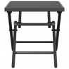Mesa de jardín plegable malla acero gris antracita 38x38x38 cm 3