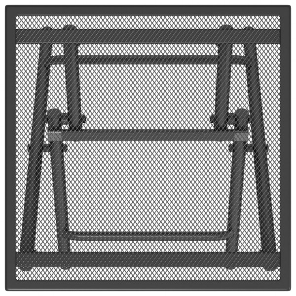 Mesa de jardim dobrável 38x38x38 cm malha de aço antracite M 5