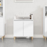 Armario para lavabo madera contrachapada blanco 58x33x60 cm 1