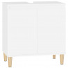 Armario para lavabo madera contrachapada blanco 58x33x60 cm 2