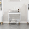 Armario para lavabo madera contrachapada blanco 58x33x60 cm 3