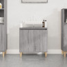 Armario de lavabo madera contrachapada gris Sonoma 58x33x60 cm 1