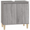Armario de lavabo madera contrachapada gris Sonoma 58x33x60 cm 2