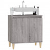 Armario de lavabo madera contrachapada gris Sonoma 58x33x60 cm 4