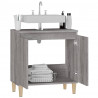 Armario de lavabo madera contrachapada gris Sonoma 58x33x60 cm 5