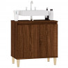 Armario de lavabo madera contrachapada roble marrón 58x33x60 cm 4