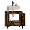 Armario de lavabo madera contrachapada roble ahumado 58x33x60cm 5